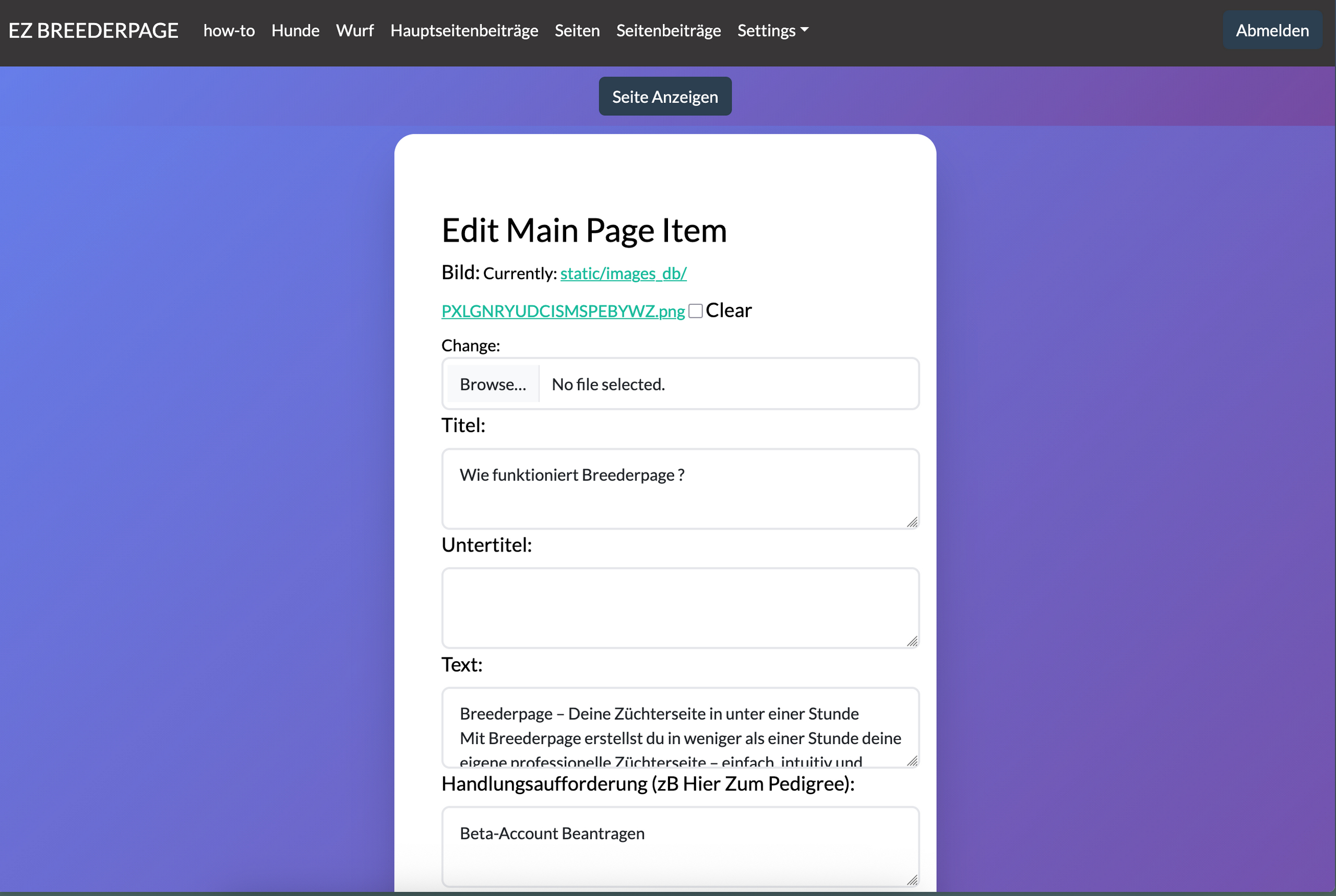 Breederpage (Beta) Image